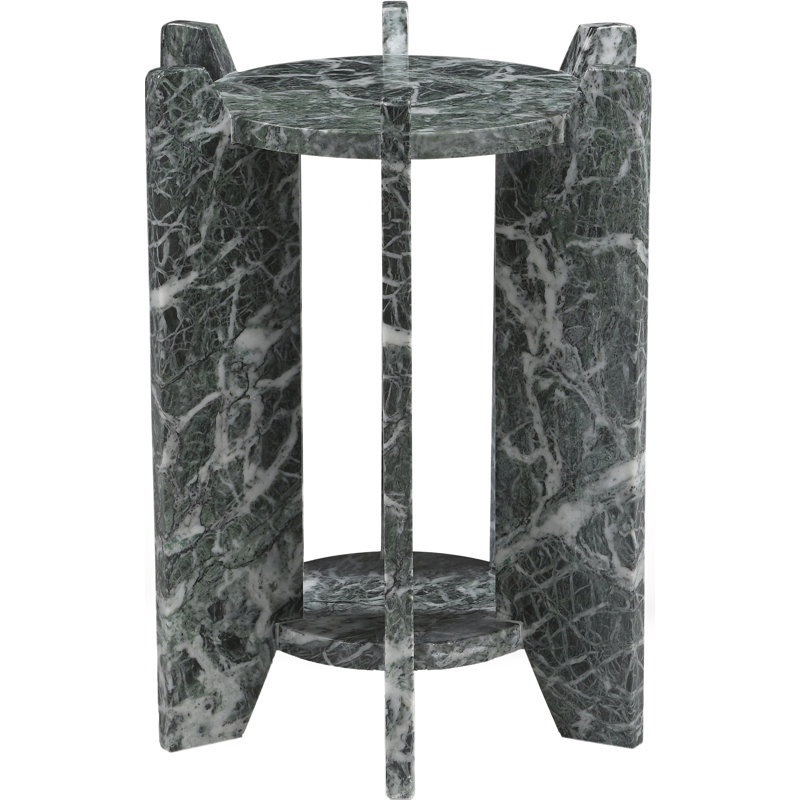 Table de bout / d'appoint en marbre véritable vert Soriano, Green