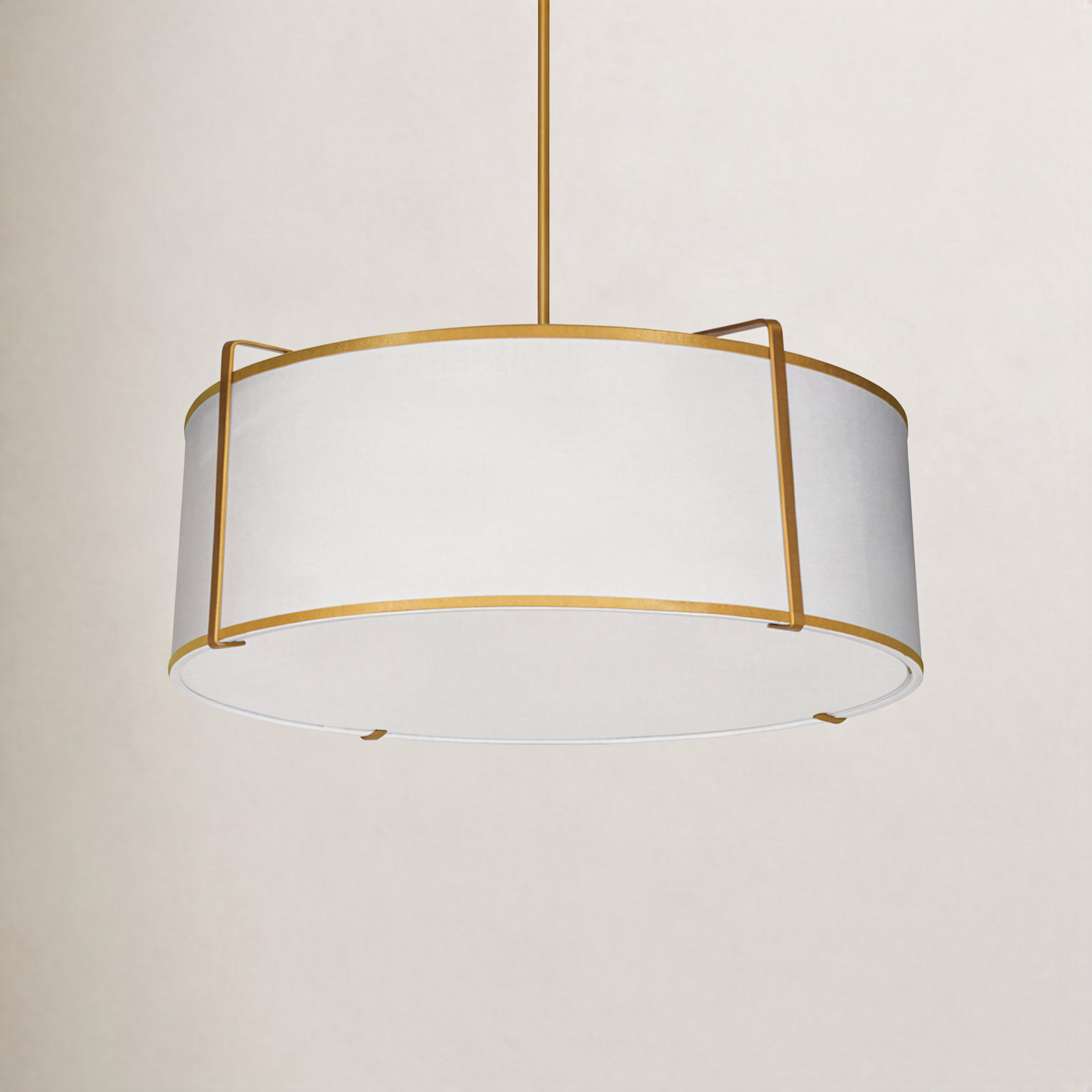Tisdale 4-Light Chandelier, Aged Brass, White/Aged Brass