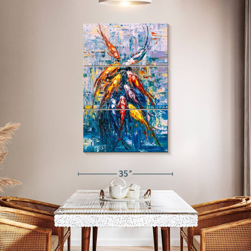 Brampt Abstract Koi Fish, 50" H x 32" W