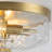 Bora Modern Flush Mount Ceiling Light With Clear And Green Textured Glass Shade-1675236105