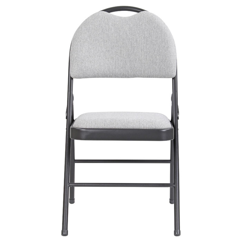 Fabric Padded Stackable Folding Chair Folding Chair, Grey
