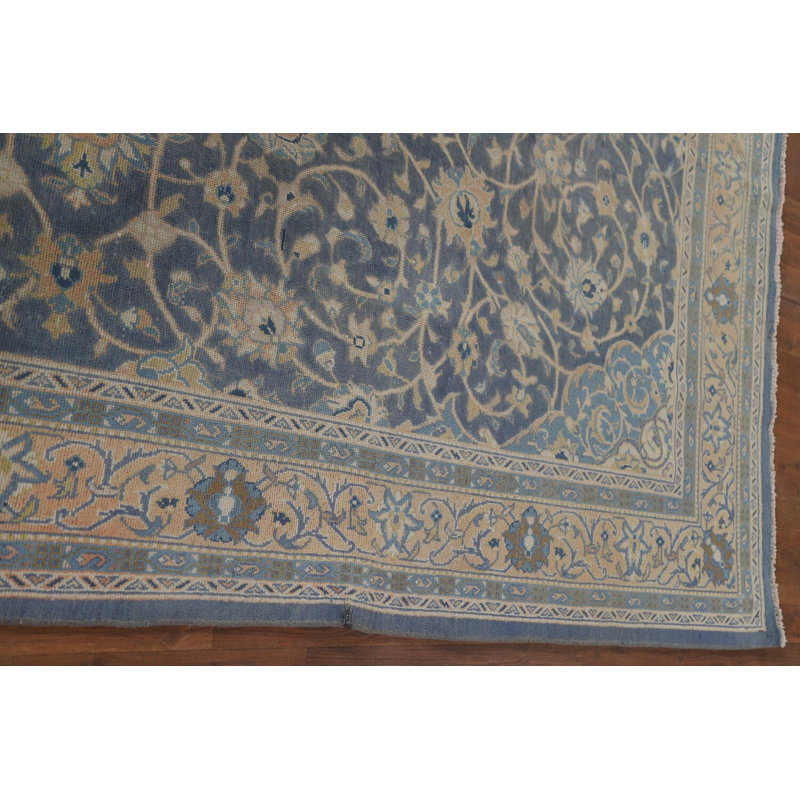 Tapis traditionnel délavé bleu 7 x 10