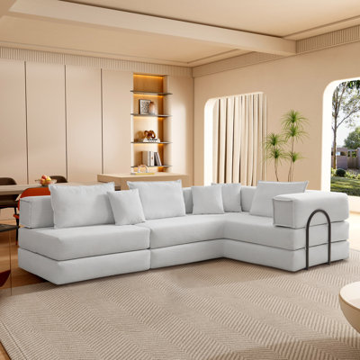 Oversized Upholstered Sectional Sofa Couch Set by Latitude Run