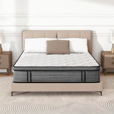 12 Inch Mattress, Hybrid Mattress In A Box, Pocket Springs For A Cool Sleep, Medium Firm Feel With Motion Isolation