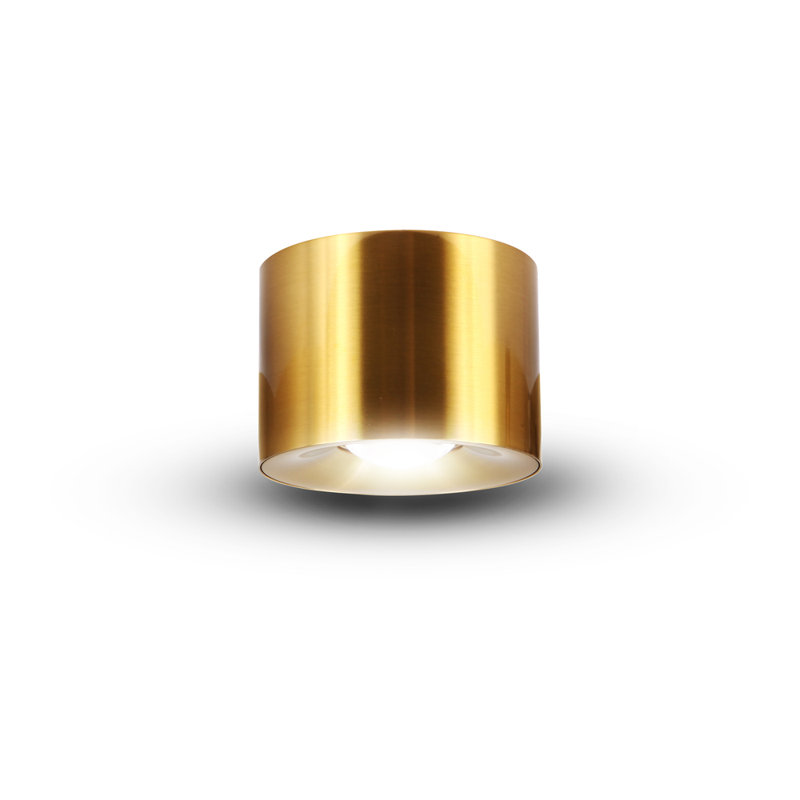 VONN Lighting Node 4.25-in Integrated LED ETL Certified Surface Mounted Downlight, Antique Brass