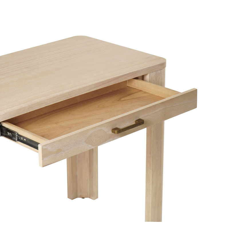Trevin Wooden Writing Desk With Drawer, 30" H x 40" W x 21" D , Weathered Sand