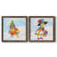 «Groovy Chick and Sky», ensemble de 2 peintures sur toile encadrées-1973644541-1973644540