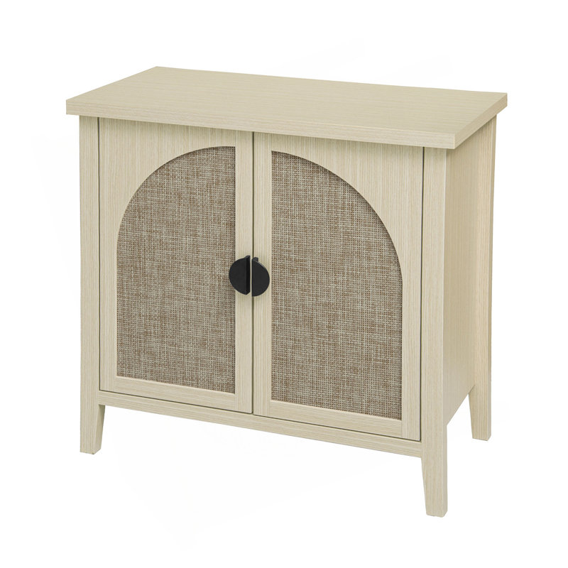 Rattan 2 Door Cabinet, Suitable For Bedroom, Living Room, Study