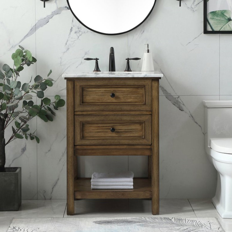 Ensemble de meuble-lavabo simple 24 po Bonsai, Vert