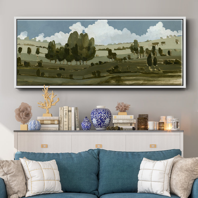 Toile encadrée de qualité supérieure Rolling Green III - prête à être accrochée, H 12 po x l 30 po x P 1,5 po