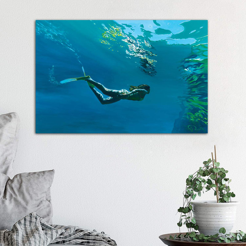 «Mouros Blue» par antoine renault - reproduction de photo, Toile tendue, H 18 po x l 26 po x P 1,5 po