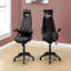 Chaise de bureau, hauteur réglable, pivotante, ergonomique, accoudoirs, bureau d'ordinateur, bureau, aspect cuir noir, métal noir, contemporain, moderne