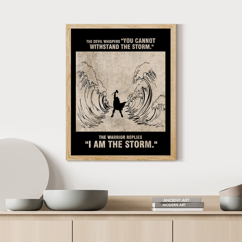 «I Am The Storm» sur papier, H 16 po x l 12 po, Naturel