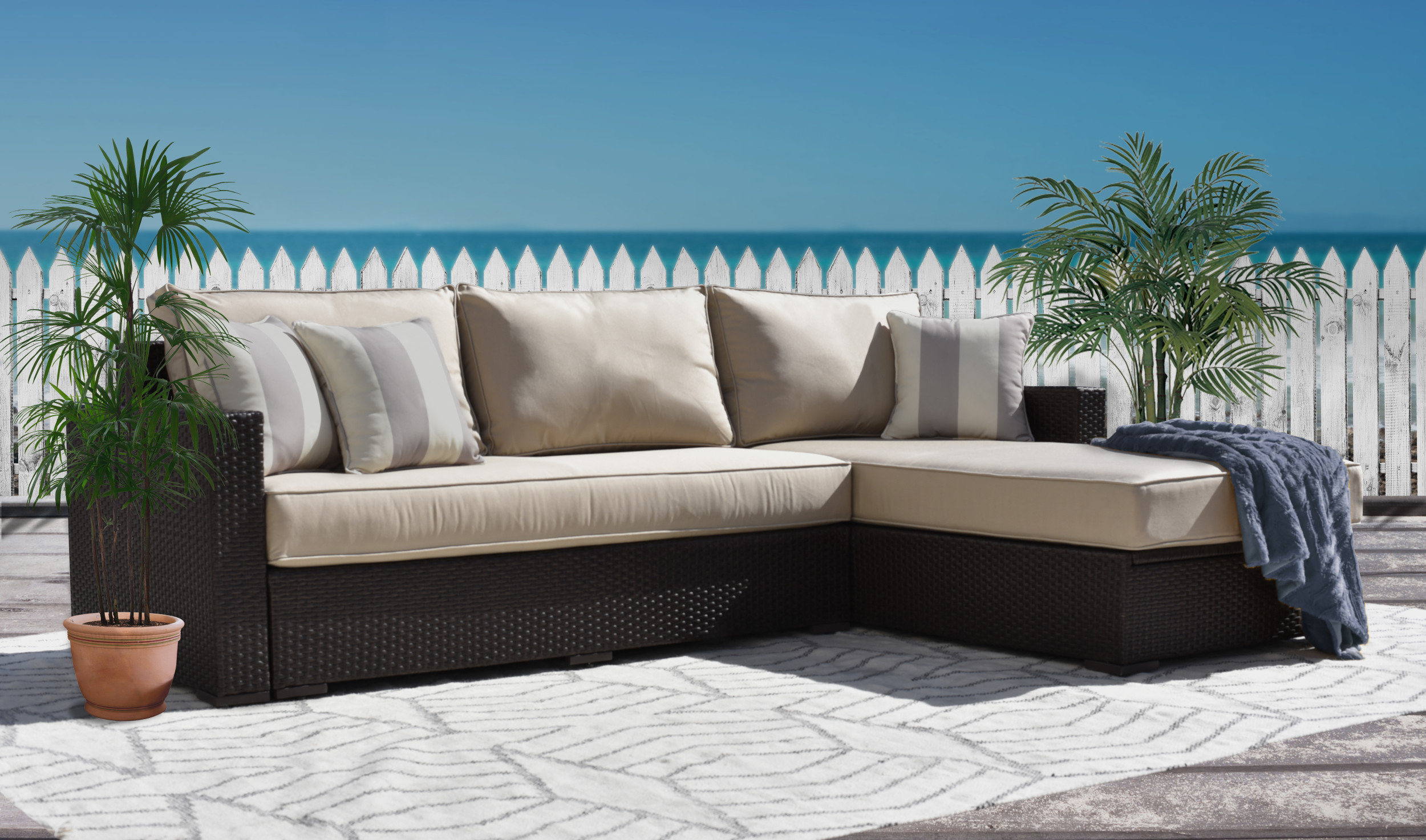 Piece Laguna Point Brown Wicker Outdoor Patio Laguna Point