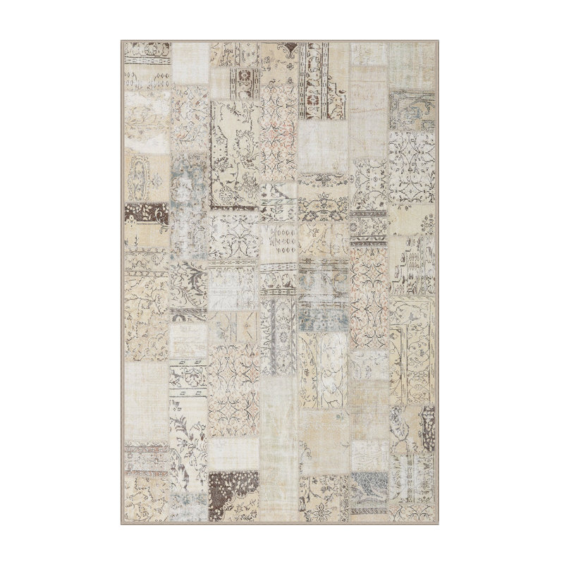 Tapis beige contemporain, Rectangle 7 pi x 10 pi