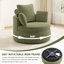 Fauteuil demi-tonneau rond pivotant surdimensionné avec repose-pieds demi-lune et double rangement-116928398