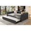 Lit de jour double, canapé-lit capitonné capitonné avec couchette, lit de jour avec bouton et clou en cuivre sur accoudoirs carrés, lit de jour double avec couchette simple-1908625362