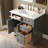 Heritage 36'' Fully Assembled Single Bathroom Vanity with Backsplash, 3 Colors Available White/ Navy Blue/ Gray-106404208