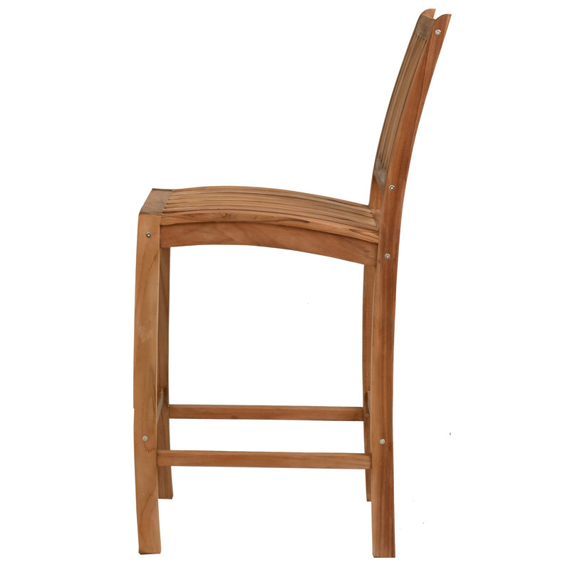 Teak Wood Abaco Outdoor Patio Barstool Without Arms