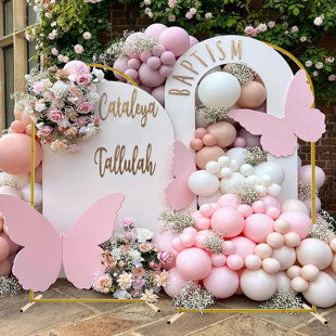Supports de fond pour arche de mariage (paquet de 2), cadre en métal doré pour la cérémonie de mariage, fête de naissance, fête d'anniversaire, décoration florale d'anniversaire.