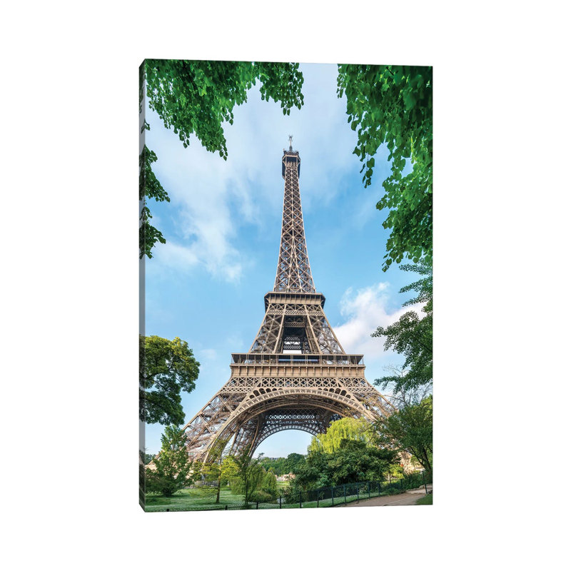 Tour Eiffel en été, Paris, France, H 26 po x l 18 po x 1,5 po