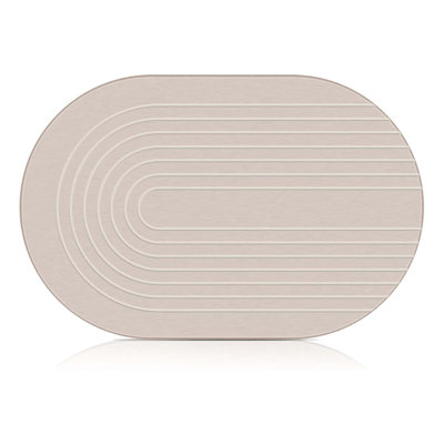 Stone Bath Mat – Non Slip, Quick Dry, Super Absorbent Diatomaceous Earth, 23.6" X 15.3", Off White, Bathroom/Kitchen Use