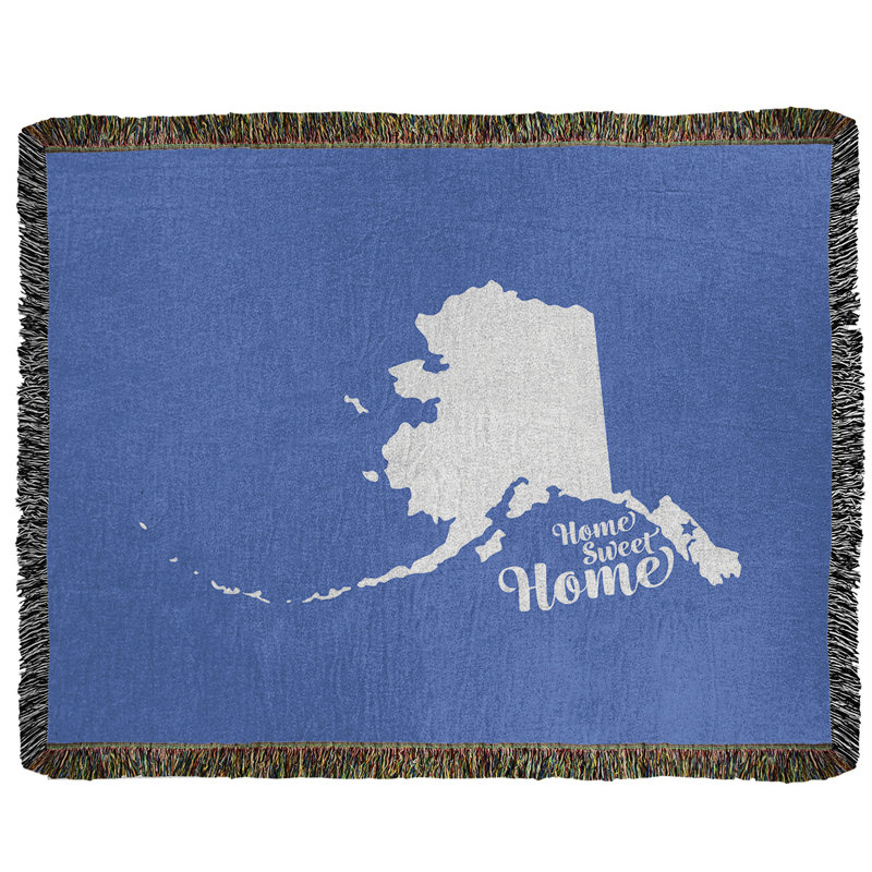 Jeté en coton tissé juneau doux, Bleu, l 37 po x L 52 po