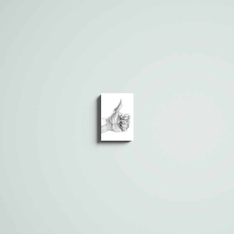 «Hand Signs I», peinture sur toile, H 12 po x l 8 po