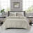3 Piece Quilt Set Cream King/Cal King