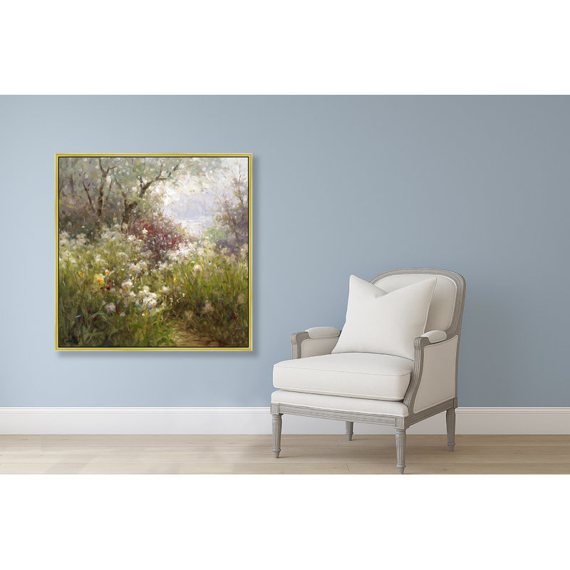 Misty Garden Glow Print, 26" H x 26" W, Gold