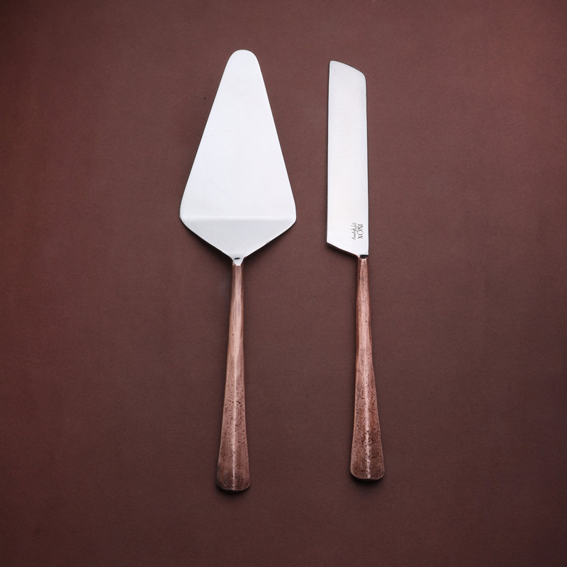 Ridge 4 Piece Stainless Steel Cake Serving Set