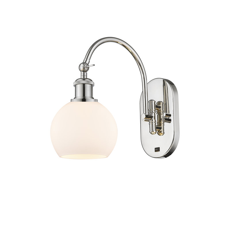 Ellington Swing Arm Sconce, No Bulb Included, Polished Nickel