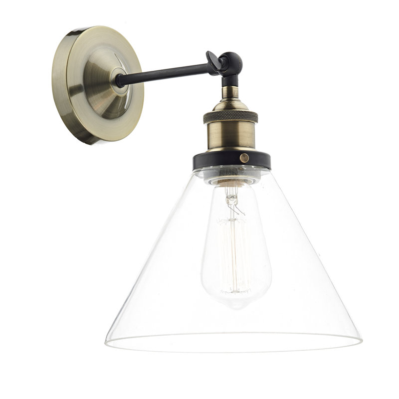 Schell Armed Sconce, Gold/Black
