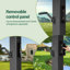 Pergola en aluminium avec auvent à persiennes-98944515-136087009