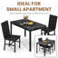 Ensemble de table à manger moderne pour 2 personnes avec plateau en faux marbre et chaises rembourrées douces, mobilier de salle à manger compact pour petits espaces-573089943