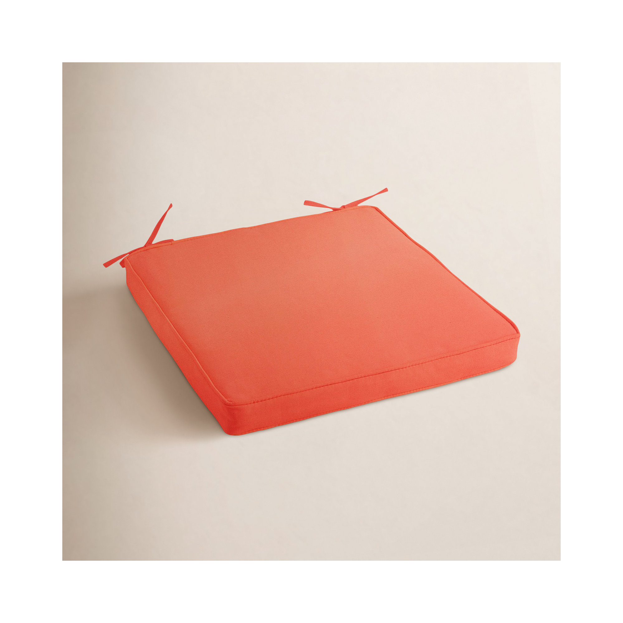 Outdoor Dining Chair Cushion, 3" H x 19" W x 19" D, Coral