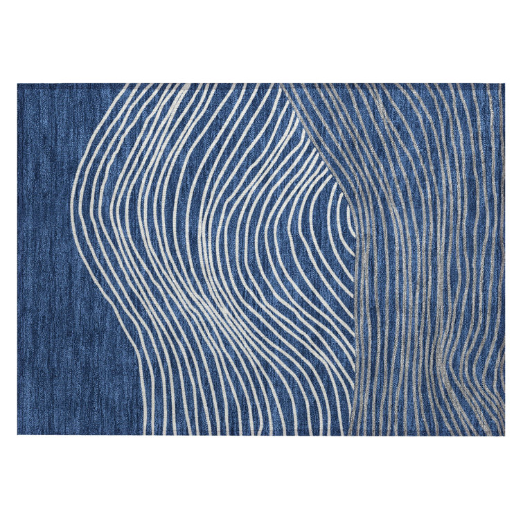 Machine Washable Indoor/Outdoor Bourkelands ACN2350 Stripes Rug