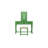 Unique Modern Bedroom Vanity Set w Stool Foldable Mirror Drawers Apple Green Color MDF Veneer Vanity Furniture-331955841