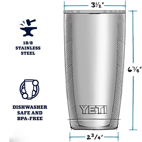 YETI Rambler 20 oz. - Artic Blue - Kissimmee Valley Feed