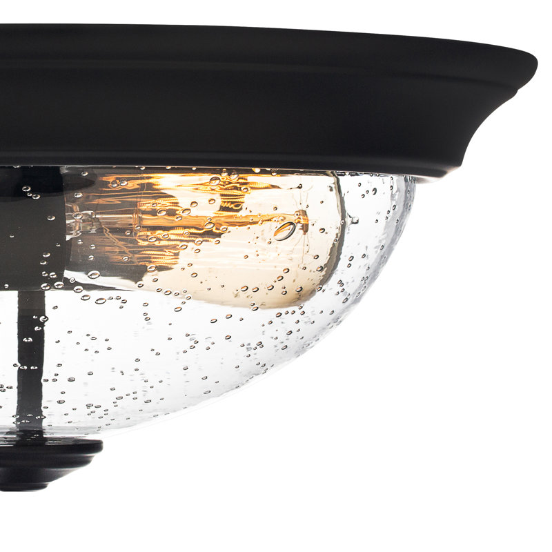 Luminaire bol encastré 13 po Designer Series, Bronze, À bulles