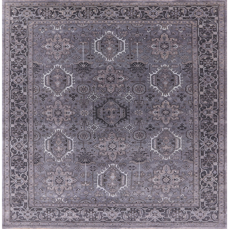Tapis gris Apkar, Carré 8 pi