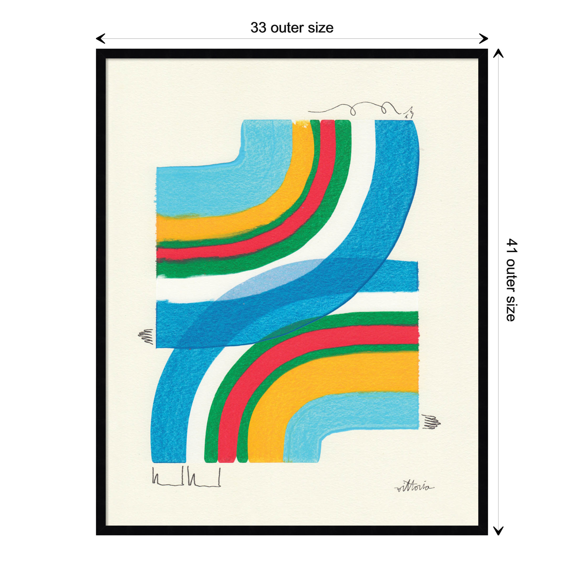 A Plan For Myself by Amber Vittoria, 41" H x 33" W x 1" D, Black