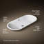 Lavabo de salle de bain ovale en métal avec trop-plein Iron Plains®-27814163