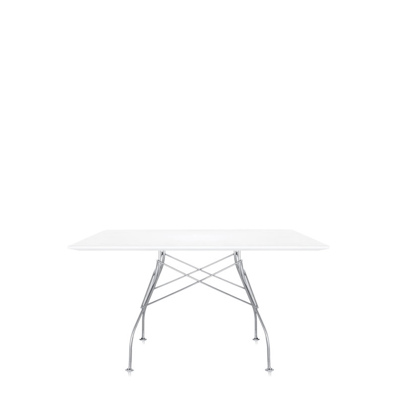 Table carrée, Blanc stratifié