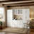 110.2" Wide Large Wardrobe With 8 Cabinets & 11 Drawers