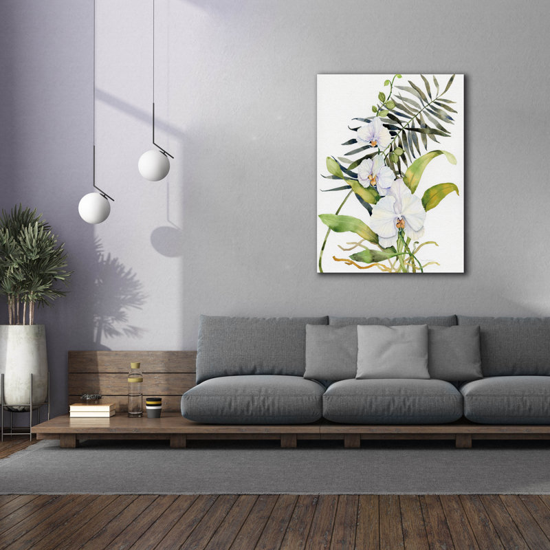 «Botanical Phalaenopsis» par Kathleen Parr, art mural sur toile, H 54 po x l 40 po x P 1,5 po