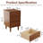 Solid Wood Mid-Century Modern Nightstand-533562041-509736841