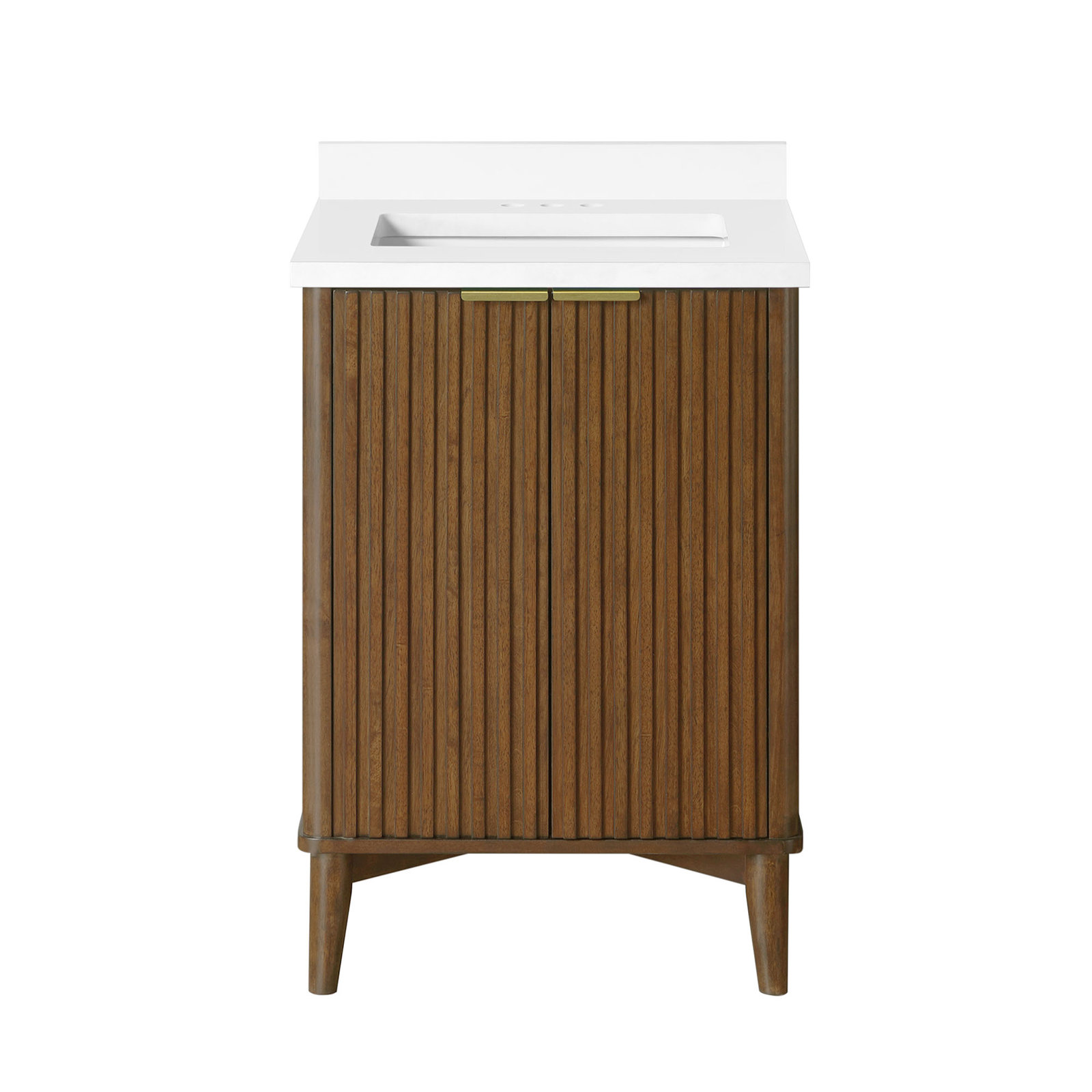  Gabi 24 in. Single Bathroom Vanity, Warm Walnut