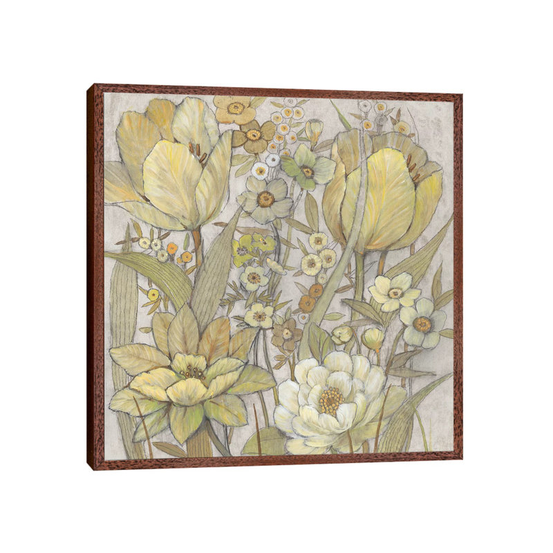 Mix Floral I by Tim O'Toole - Floater Frame Gallery-Wrapped Canvas Giclée on Canvas, Brown, 93.98 cm H x 93.98 cm W