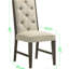 Ensemble de salle à manger extensible 7 pièces avec table rectangulaire et chaises capitonnées en tissu beige, parfait pour les espaces de salle à manger modernes et élégants.-1440792924